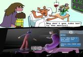 , fi when does the red guy show up? M Why don't you take her to the movies? Bzz Bzz kris kris why didn't you make the fountain where the F--- are you