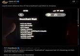 Corn +* @cornski cant even blame bro if he crashed out this is insane 3:16 all 7 bucket list -nt on face -eat off body -tape -head videos djob+spitting in mouth -handcuffing -tripod video -public quickie -movie B FearBuck @FearedBuck - Jun 5 Ex-boyfriend of Twitch streamer "Kathelina" exposes her of cheating on him with her blood cousin. (Via: ImnotKenneth on YouTube)