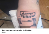 Jeep Tattoo proche de joliette $60