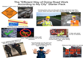 The "Efficient Way of Doing Road Work According to My City" Starter Pack Always 1 lane shut down during rush hour ONE LANE CLOSED AHEAD ETI ETI 5306653064 1 hr 55 min Tolls → Doubles your commute time Construction only on the part of the road that was fine - never fixes the part that has needed repair for 20 years Road work only during rush hour, night work is out of the question Cops getting paid $80/hr to text their friends and not direct traffic Only two guys on the whole construction site, both doing nothing Cop that gives you the stink eye from 1/4 mile away when you don't stop immediately when he looks at your car 2-day job goes on for 3 months Detours that make no sense ARRET DÉTOUR DÉTOUR DÉTOUR DETOUR Fairmount Est Du Parc Sud St-Viateur Est Bernard Du Van Horne St-Viateur Quest Bernard Ouest