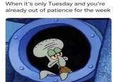 When it's only Tuesday and you're already out of patience for the week