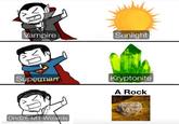 Vampire Sunlight Superman Kryptonite A Rock Dnd2E lvl1 Wizards made with mematic