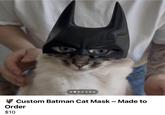 Custom Batman Cat Mask - Made to Order $10