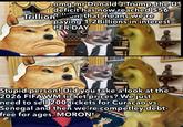 omg mr Donald J Trump, the US deficit has now reached $56 Trillion, that means we're paying 1.2Billions in interest PER DAY 1 Stupid person! Did you take a look at the 2026 FIFA WM ticket prices? We just need to sell 200 tickets for Curacao vs. Senegal and then we're competley debt- free for ages. MORON!