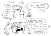 Your bra strap Is Showing Could've Just asked to See them♡ Flat bitch Pulls Shirt down
