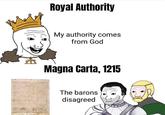 Royal Authority My authority comes from God Magna Carta, 1215 The barons disagreed