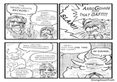 THE NEON LIGHTS BECKON!! DAD! WAIT!! THERE STILL ARE DOCUMENTS FROM ROBU THAT NEEDS YOUR- AND IT'S NOT EVEN NOON- ARRGGGHHH !!!!! THAT OAF!!!! SLAM!! HEY GAL, NEED SOME HELP WITH ANGER MANAGEMENT? ...OKAY, JUST THIS ONE TIME, WE CLEAR? YOU KNOW, I WORK WITH ANGRON? WITHOUT-A- PROBLEMO ...AREN'T YOU LIKE, THE EMBODIMENT OF ANGER-ISSUE? RIP OF COURSE... DongGoolTroll
