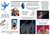 Clearly an attempt to recapture the magic of Robin Williams as the Genie in Aladdin (1992) Animated Sidekicks (Voiced by Comedians) Starterpack "Kids loved this character in the first movie. What if we made them the main character in the sequel?" S Maybe the main cast is mostly humans and they need some kind of sassy cute whatever to merchandise Suddenly, as an adult, you understand the pop-culture references Loved by children, somewhat tolerated by parents (in many cases) If not done well, they're doomed to be the most annoying part of the movie At some point in your childhood, you came to the realization that Mushu and Donkey are kind of the same character, and that character is Eddie Murphy doing a bit "DICTATOR No matter how old you are, every time you see that comedian you're reminded of the first place you saw them "Is that... Melman the Giraffe?" "What, you mean David Schwimmer? Hahahaha"