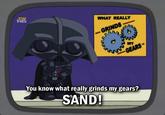 AG WHAT REALLY -GRINDS MY GEARS You know what really grinds my gears? SAND!