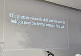 The greatest research skill you can have is being a nosy bitch who wants to find out