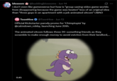 blossom*@buddingblossoms - Jun 14 0 i don't even like gameoverse but how is "group saving video game worlds from disappearing because the game was beaten" less of an original idea than "three guys in an apartment with a job animated sitcom" LMAO TH ToonHive @ToonHive - Jun 13 Official Kickstarter parody promo for ‘Chimptopia' by @calmdown_robby, launching June 20th. The animated sitcom follows three 20-something friends as they scramble to make enough money to avoid eviction from their landlord,... 0:45