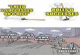 "I NEED 2 SUCCESSES ON 6 DICE ROLLS O SUCCESSES "I START +1D WITH 6 DICE" WITH HELP 1D WITH ASTROLOGY +2D FOR SPENDING 2 PERSONA POINTS mgflip.com ROLLS O SUCCESSES