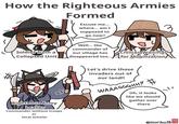 How the Righteous Armies Formed Excuse me... where... am I supposed to go now? 3 Soldier from a Collapsed Unit Righteous Army Leader Commander without troops or local Scholar Well... the commander of our village has Civilian Waiting disappeared too... .✗for Y IV for Mobilization/ Let's drive those invaders out of our land!! WAAAGGGHH! # Oh, it looks like we should gather over there @moriko38