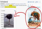 Achaierai Achaierais (PL: achaierais [1] OR: achaierai [2][4]; PRONOUNCED: /a: tfa13:rai/a-CHY-ur- ✓16] listen) were a race of foul fowl native to Acheron[1] that were also known to inhabit the Barrens of Doom and Despair.[5] Contents Description Behavio Abilities Combat Society Ecology History Appendi Appearances [hide] SIGN IN TO SAVE EDIT: 3e 2e 1e Various depictions of Maierai orai