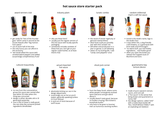 ATY hot sauce store starter pack award winners club industry plant ONIMA PRISMATIC SYNERGY FRANK'S RedHot PINEAPPLE HAWAIIAN lunatic combo random millennial man's craft hot sauce ARIZONA ANSLINGER DEATH Y CHOCOLATE GRY BABY CRA JOEX FIRE CANDY 12 TABASCO SOUR WATERMELON, BLACK EYED SUSAN HOT SAUCE le Gum Haba • get ready for "kiss of the thunder god," which came in second at the Scovie Awards after "big mama's f--- sawce" ⚫ out of stock half of the time ⚫ the only luxury you can afford in this economy • "we handcrafted this sauce with smoked (weird pepper) and added (surprisingly complimentary fruit)" • • why are these here? usually just the regular version of this hot sauce with locally-specific packaging • sometimes includes varieties of these that you can't get at your regular supermarket, so at least there's that ⚫the result of stoner ingenuity or genuine mental illness • what food could you possibly pair with this? answer me will either end production in a year or garner a cult following • swear on my f------ life, I saw "candy cane jalapeño" once brand is the dude's name, logo is the dude's face it was either this, a dog-friendly craft brewery, or a gastropub with brick walls and $18 burgers • "no weird stuff. just real freakin ingredients... real freakin good" ⚫ when you open the bottle you release the trapped souls of Mumford and Sons BEATE cultural insaucitivity MARITIME MADNESS JERK FROM AWAY HOT SAUCE Soy Hot Sauce actual imported hot sauce shock jock corner EG 芒果辣醬 I mange BAYOU BUTT PUCKER OTT BURN CONN UNSEN HOT SAUCE XX HOT SAUCE guantanamo bay torture device BUMBLE EKE WELLEIRD • no one from the cuisine/ethnic group this sauce was named after was within 50 miles when this thing was concocted design is either decades old or Al generated yesterday ⚫ one in fifty of these is really good; the rest taste like someone picked ingredients blindfolded • • absolutely kicking our ass in the design department surprisingly not as hot as you'd expect, generally speaking (unless it's from SEAsia) ⚫in and out of stock because of tariff issues ⚫ from the Deep South, where some white people convergently evolved spice tolerance and got weird about it • • usually doesn't taste good, because no foodie is buying "d--- kickem's bootyhole buster" only exist to be given to boomer men as humorous stocking stuffers made of pure capsaicin extract, razors, and rock salt ⚫ a "hot sauce" in the sense that being drawn and quartered is a "pony ride" • two design options: called "nihil" with a matte black bottle OR "KILL YOUR WHOLE FAMILY" with an exploding evil skeleton