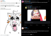 deme → @demenishki Q hey just a reminder, i'm extremely uncomfortable with NW art of me. "but why did you make your vtuber look like that?" just cause i like sy or hot things doesn't mean i wanna see p■n if it. "it's just a vtuber" who do you think of when you see it? Chibi Reviews @ChibiReviews - Jun 13 This level of virtue signaling has stun-locked me. Look at the repost. x.com/demenishki/sta... 13 deme reposted Meme 2 @Meme Aestheticc 16h Three Stars and a Sun I This post is unavailable. 152 401 11K ili 902K deme @demenishki wait omg aren't you the guy who's fiancé literally cheated on you and your whole friend group sided with her? C 2:07 AM - Jun 13, 2026 5.3M Views 9:37 PM Jun 12, 2026 3.2M Views