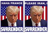 HAHA FRANCE PLEASE IRAN, I SURRENDER SURRENDER