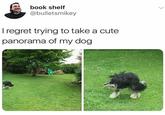 book shelf @bulletsmikey I regret trying to take a cute panorama of my dog