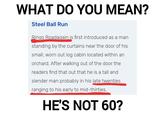 WHAT DO YOU MEAN? Steel Ball Run Ringo Roadagain is first introduced as a man standing by the curtains near the door of his small, worn out log cabin located within an orchard. After walking out of the door the readers find that out that he is a tall and slender man probably in his late twenties ranging to his early to mid-thirties. HE'S NOT 60?