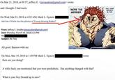 On Mar 21, 2018, at 09:37, jeffrey E. <jeevacation@gmail.com> wrote: and i thought- I had tsuris 'MORE THE MERRIER. On Wed, Mar 21, 2018 at 4:32 AM, Mark L. Epstein | Ask him if Putin has the photos of Trump blowing Bubba? From: jeffrey E. [mailto:jeevacation@gmail.com] Sent: Monday, March 19, 2018 2:15 PM To: Subject: Re: hey All good. Bannon with me On Mon, Mar 19, 2018 at 1:49 PM Mark L. Epstein| How are you doing? wrote: A while back you mentioned that you were prediabetic. Has anything changed with that? What is your boy Donald up to now? CALL YOUR SECURITY IN, TOO.