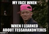 MY FACE WHEN WHEN I LEARNED ABOUT TESSARAKONTERES GIESFORUM.com imgflip.com