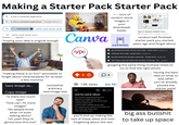 Making a Starter Pack Starter Pack Qis this a universal experience Qis this a universal experience - Google Search iSt ck iStoc by Getty <--- tons of random stock images in your downloads ☑ телеты превых немын Ask Reddi Dislike Th www/ht ck ock iStock St r/starterpacks starter pack starter pack folder Text-to-Speech Reddit Yout... Q starter pack starter pack nments Media ^hoping your idea is original enough "making these is so fun!" (proceeds to forget about r/starterpacks for at least a few months) Save image as... Copy image Canva typo KAPWING Instagram Post Edited 3 years a random half-finished starter pack you started years ago and forgot about guy shooting hamburger with gun stock image - Google Search google.com hamburger stock image - Google Search google.com guy with stethoscope shooting a hamburger - Google Search google.com stock image of guy with stethoscope shooting a hamburger - Go... google.c... googling the same thing multiple times to try to find the right photo 2 ♡ ○ 4 1.9K views See Mc having the best idea on what to add (after you've already posted the starter pack) "is there too much text" "how can i fit more images" "do people know what i'm even talking about” "oh yeah they're gonna love this one" somewhat arbitrary text/image size starter pack ideas first minimum wage job starter pack applying to college starter pack outdoor education field trip starter pack montreal starter pack summer before college starter pack the customer who comes in 10 minutes into your retail shift starter pack strip mall starter pack you'll end up making like two of these ideas and then forgetting about the rest big ass b------- to take up space