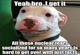 Yeah bro, I get it All those nuclear fears socialized for so many years is hard to get over with just facts