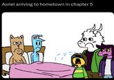 Asriel arriving to hometown in chapter 5