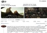 THE KIDS HAD THEIR FUN NOW IT'S THE ADULTS TURN X.com WIN OR DIE HBO ORIGINAL OF A KNIGHT TE EVEN KINGDOM: HBO ORIGINAL HOUSE THE DRAGON NEW SEASON HBO JUNE 21 max 1:23 PM 20/6/26 430K Views Q 116 Relevant ✓ 11.5K 10K ☐ 390 View quotes > 14h X Hotd is so much better and a more mature show than kingdoms it's not close. I'm convinced too many people are just stupid now and can't follow a complex story with multiple layers and characters. Hotd has so much better drama than a knight of the seven kingdoms it's not close 23 17 ❤31 5.6K ↑