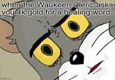 when the Waukeen Cleric asks you 4k gold for a healing word imgflip.com