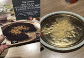 Truly Luxurious BELGIAN CHOCOLATE HOT FUDGE PUDDING A dark chocolate sponge, smothered in Belgian chocolate fudge sauce & dusted wit festive gold snowflake MADE IN BRITAIN SERVES 4 energy 1803k 433kcal 21% Typical