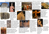 FACTS THAT SHOCK PEOPLE ABOUT THE CLASSICAL GREEKS STARTER PACK Their statues and temples were originally brightly painted and decorated with precious metals. MS1700 Greek capitals, Greece, 5th c. BC Most ancient Greeks bathed regularly and washed their hands with water before eating or praying. . . NET They were extremely litigious! Most elite Athenian men in the fifth and fourth centuries BCE were pretty much constantly suing, or getting sued by, other citizens. It was common for them to inscribe curses against their enemies on lead tablets, which they pierced with nails and left in cemeteries. ... but, in the Classical Period, Athens had no sewer or garbage disposal service, and most people just dumped all their trash, s---, and piss in the streets, which must have absolutely reeked! Enslaved people made up somewhere between 25-40% of Athens' population at the height of its democracy. Pederastic relationships between adult men and teenaged boys were common and widely socially accepted or even encouraged. Arranged marriages between first cousins or uncles and nieces were a common way that Classical Greek aristocrats kept wealth in the family. They considered fried cicadas and grasshoppers a culinary delicacy. Aristotle says that impregnated female cicadas are the most delicious, because they're full of eggs (Hist. An. 5.30.556b)! Most parents forced their daughters to marry when they were between the ages of fourteen and nineteen, while most men married in their late twenties or early thirties, so the groom at an ancient Greek wedding was typically twice the bride's age or older. They believed that images of erect penises repelled evil and carried large effigies of them during certain religious processions. Athens paid a regular benefit to adult male citizens who were unable to work due to a disability (See Lysias 24). A significant proportion of ancient Greek women were literate. Wives were also often in charge of the household accounting (See Xen. Oec. 9.8).
