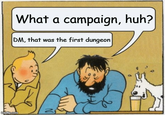 What a campaign, huh? DM, that was the first dungeon imgflip.com