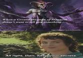 When a Greater Daemon of Slaanesh doesn't want to tell you something... https://adeptus7.itch.io/dominion All right, then. Keep your secrets.