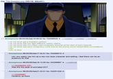 File: The-Question.png (358 KB, 890x501) ☐ Anonymous 06/20/26(Sat) 16:58:02 No.154289029 >we will never get a Question cartoon >we will never see him fight different weekly villains >>154289461 >>154289867 >>154290153 >we will never see him make mad conspiracy theories at the start of each episode >we will never see each conspiracy come true by the end by some inexplicable circumstance >mfw >mfw no face ☐ Anonymous 06/20/26(Sat) 17:32:51 No.154289510 ► can very easily use him as a neo noir style character and setting, i feel there can be an audience for that ☐ Anonymous 06/20/26(Sat) 18:12:05 No.154289867 >>154291329 >>154289029 (OP) Was this the peak of animated DC? ☐ Anonymous 06/20/26(Sat)21:42:01 No.154291329 ► >>154289867 Certainly up there