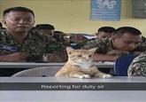 FAND GD DD Reporting for duty sir