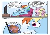 Later... Screw you Fluttershy! You're not My mom! Rainbow Dash... You need to take Care of yourself if You want to be a Wonderbolt EAT YOUR VEGETABLES AGARTHAMARE better off alone wow this is literally so we Dortitos GLOMPSALOT GENIUS