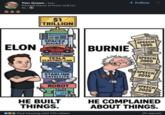 Tim Green+3rd+ Principal Owner at Green Golf LLC 5h-> + Follow ELON $1 TRILLION SPACEX ROCKET BURNIE TESLA ELECTRIC CAR STARLINK SATELLITE ROBOT HE BUILT THINGS. Paul Fanning and 133 others SPEECH 1995 SPEECH 2005 SPEECH 2015 SPEECH 2025 HE COMPLAINED ABOUT THINGS. 20 reposts