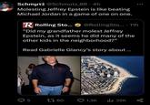 Schmutz @Schmutz_8R - 4h Molesting Jeffrey Epstein is like beating Michael Jordan in a game of one on one. R Rolling Sto... @RollingSto.... 11h "Did my grandfather m----- Jeffrey Epstein, as it seems he did many of the other kids in the neighborhood?" Read Gabrielle Glancy's story about... 5 1760 1.3K ill 35K