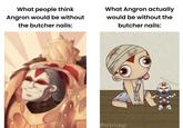 What people think Angron would be without the butcher nails: What Angron actually would be without the butcher nails: @mrkrispyc *kharn approved