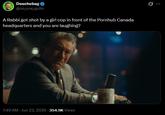 Doochebag @no_one_quits A Rabbi got shot by a girl cop in front of the Pornhub Canada headquarters and you are laughing? 7:49 AM · Jun 23, 2026-354.9K Views . Q 10
