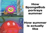 B How [ SpongeBob portrays summer How summer is actually like