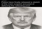 rickschu81 Police have finally released a sketch of the main suspect accused of defacing the reflecting pool.