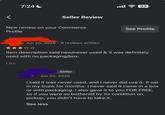 く 7:24 Seller Review New review on your Commerce Profile Jun 20, 2026 9 reviews written • 93 See Profile Item description said new/never used & it was definitely used with no packaging/box. Like Seller Jun 20, 2026 I said it was never used, and I never did use it. It sat in my trunk for months. I never said it came in a box or with packaging. I also gave it to you FOR FREE, so if you were so bothered by its condition on pickup, you didn't have to take it. See less
