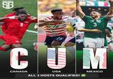 SPORTSGULLY SG H 9 16 16 C-- CANADA USA ALL 3 HOSTS QUALIFIED! MEXICO