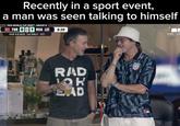 Recently in a sport event, a man was seen talking to himself FIFA WORLD CUP 2026™ - GROUP D TUR 01 USA PAR 0-0 AUS 1st HALF-FS1 8:39 LIVE LO RAD LOK EAD USA