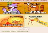 Anonymous 06/27/26(Sat) 14:53:23 No.84928543 Achan reddit THERE ARE JUST 2 GENDERS tumblr. REST ARE MENTAL DISORDERS tumblr. YOU CAN'T SAY THAT imgflip.com IMG_7799.jpg 778 KB JPG >Internet every pride month THAT'S SO OFFENSIVE
