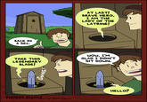 BACK IN A SEC. TAKE THIS LEGENDARY BLADE! SWORDS DCCXCI © 2018-2023 ~ MATTHEW J WILLS SHING! ~ ALL RIGHTS RESERVED 0, AT LAST! BRAVE HERO, I AM THE LADY OF THE LATRINE! WOW, I'M GLAD I DIDN'T SIT DOWN. HELLO? Thi