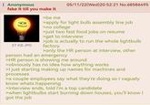 : Anonymous fake it till you make it 37 KB JPG >be me 05/11/22(Wed)20:52:21 No.68586495 >apply for light bulb assembly line job >no college >just two fast food jobs on resume >get to interview >job is actually to run the whole lightbulb factory >only the HR person at interview, other person had an emergency >HR person is showing me around >obviously has no idea how anything works >I just starting making up names for machines and processes >a couple employees say what they're doing so I vaguely know whats happening >interview ends, told I'm a top candidate >when lightbulbs start burning down houses, you'll know I got the job