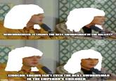 REMEMBRANCER: IS LUCIUS THE BEST SWORDSMAN IN THE GALAXY? EIDOLON: LUCIUS ISN'T EVEN THE BEST SWORDSMAN IN THE EMPEROR'S CHILDREN. imgflip.com